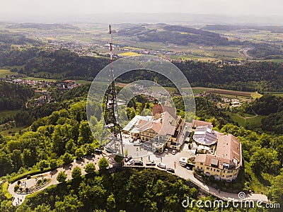 Aerial view of Uetliberg mountain in Zurich, Switzerland Stock Photo